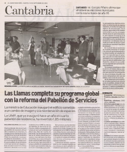 Las Llamas completa programa global con reforma Pab Servicios_Diario_ 10092002