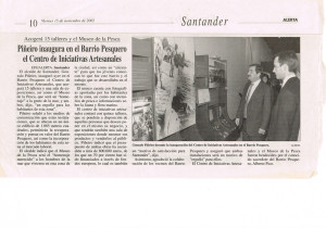 Piñeiro inaugura en el BºPesquero el Centro de Iniciativas Artesanales(15112002)Alerta